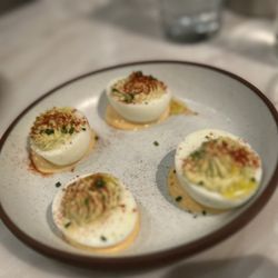Deviled eggs is a must order