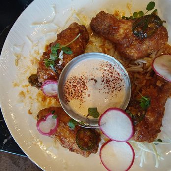 Cloak and Petal - Godzilla Wings (pic was taken after we already ate some) - Japanese Near Me - San Diego, California Cloak and Petal - Godzilla Wings (pic was taken after we already ate some) - Japanese Near Me - San Diego, California