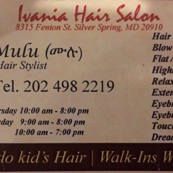 Ivania Hair Salon - Store hours but call first sometimes they're late getting in - Barbers Near Me - Silver Spring, Maryland Ivania Hair Salon - Store hours but call first sometimes they're late getting in - Barbers Near Me - Silver Spring, Maryland