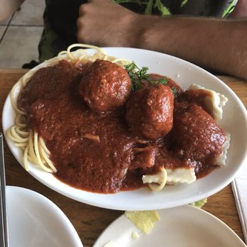 Buddy's Italian Restaurant - My husband ordered a pasta meal. It came with 1/2 Spaghetti 1/2 Ravioli and a large salad that we shared. - Italian Near Me - Pocatello, Idaho