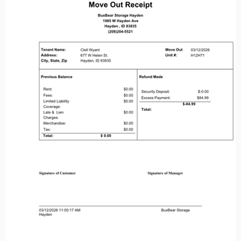 BuxBear Storage Post Falls - My excess payment that was told would go back on credit card or paper check. Now owner says not valid. WTF. - Self Storage Near Me - Post Falls, Idaho BuxBear Storage Post Falls - My excess payment that was told would go back on credit card or paper check. Now owner says not valid. WTF. - Self Storage Near Me - Post Falls, Idaho