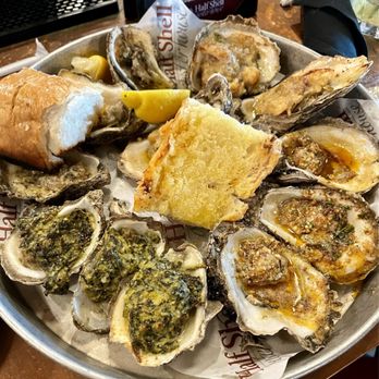 Half Shell Oyster House - Oyster Sampler - Seafood Near Me - Trussville, Alabama Half Shell Oyster House - Oyster Sampler - Seafood Near Me - Trussville, Alabama