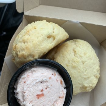 Magnolia Table - Jo's Buttermilk Biscuits with Strawberry Butter (2) - Breakfast & Brunch Near Me - Waco, Texas Magnolia Table - Jo's Buttermilk Biscuits with Strawberry Butter (2) - Breakfast & Brunch Near Me - Waco, Texas