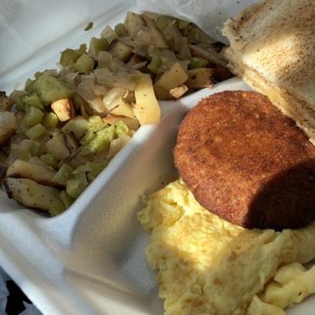Circle G Restaurant - Salmon Patty, eggs, potatoes - Southern Near Me - Charlotte, North Carolina