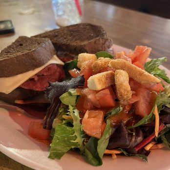Blue Spruce Saloon & Grill - Pastrami sandwich with side salad - American Near Me - Packwood, Washington Blue Spruce Saloon & Grill - Pastrami sandwich with side salad - American Near Me - Packwood, Washington