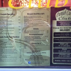 Punjab Curry Club - Takeaway menu