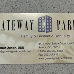 Gateway Park Family & Cosmetic Dentistry - Business Card