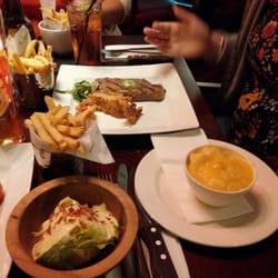 Miller and Carter - Side dishes, strange lettuce with sauce and bacon bits.