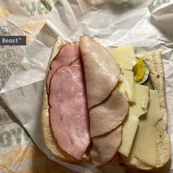 Subway - so-called "The Beast" with only ham and turkey - Fast Food Near Me - Littleton, Colorado Subway - so-called "The Beast" with only ham and turkey - Fast Food Near Me - Littleton, Colorado