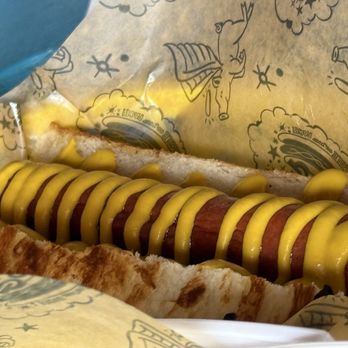 Dat Dog - All beef hotdog with mustard - Hot Dogs Near Me - New Orleans, Louisiana Dat Dog - All beef hotdog with mustard - Hot Dogs Near Me - New Orleans, Louisiana