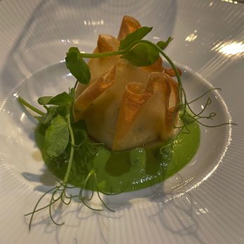 The Kitchen Restaurant - Crispy Feuilles de Brick Brandade (pea shoot coulis, spring peas, soubise) - meh - New American Near Me - Sacramento, California The Kitchen Restaurant - Crispy Feuilles de Brick Brandade (pea shoot coulis, spring peas, soubise) - meh - New American Near Me - Sacramento, California
