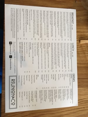 Menu photo 3 Reunion & Co Richmond, VIC
