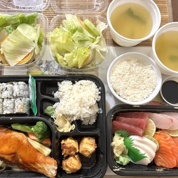Futigi - lunch specials: salmon teriyaki box and sashimi deluxe - Japanese Near Me - Fresh Meadows, New York Futigi - lunch specials: salmon teriyaki box and sashimi deluxe - Japanese Near Me - Fresh Meadows, New York