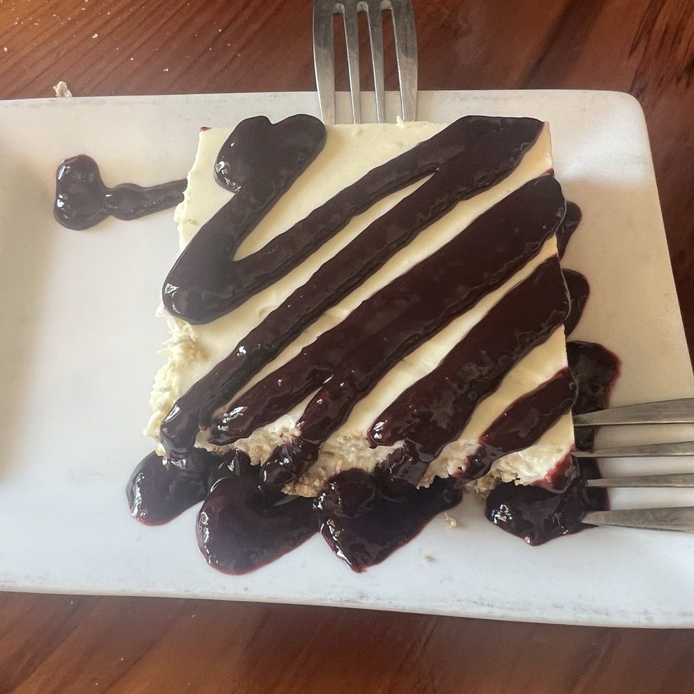 Nosh Eatery - Goat cheese and marionberry cheesecake - New American Near Me - Florence, Oregon Nosh Eatery - Goat cheese and marionberry cheesecake - New American Near Me - Florence, Oregon