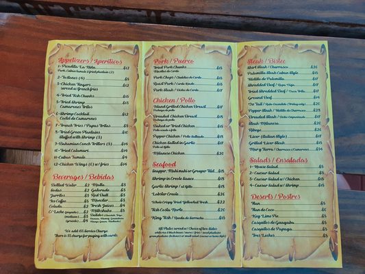 Menu photo 7 La Niña Restaurant Marathon, FL