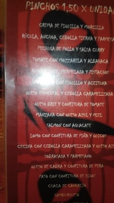Menu photo 2 El Rojo Valencia, V