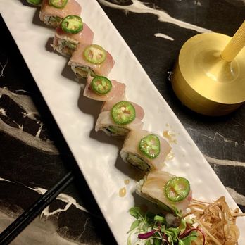Nova Kitchen & Bar - Double Hamachi Roll - Asian Fusion Near Me - Garden Grove, California Nova Kitchen & Bar - Double Hamachi Roll - Asian Fusion Near Me - Garden Grove, California