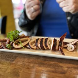 Zuki Japanese Hibachi Grill & Sushi Lounge - Grilled squid