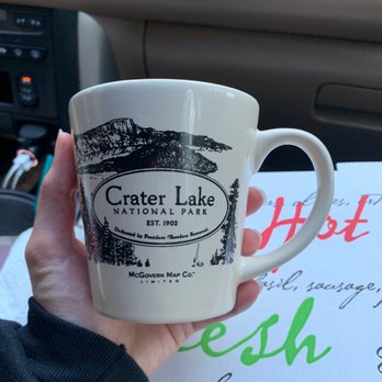 Prospect Pizza - Outside of the mug. As you can see I needed some coffee to warm up! Going to the lake was cold! - Pizza Near Me - Prospect, Oregon