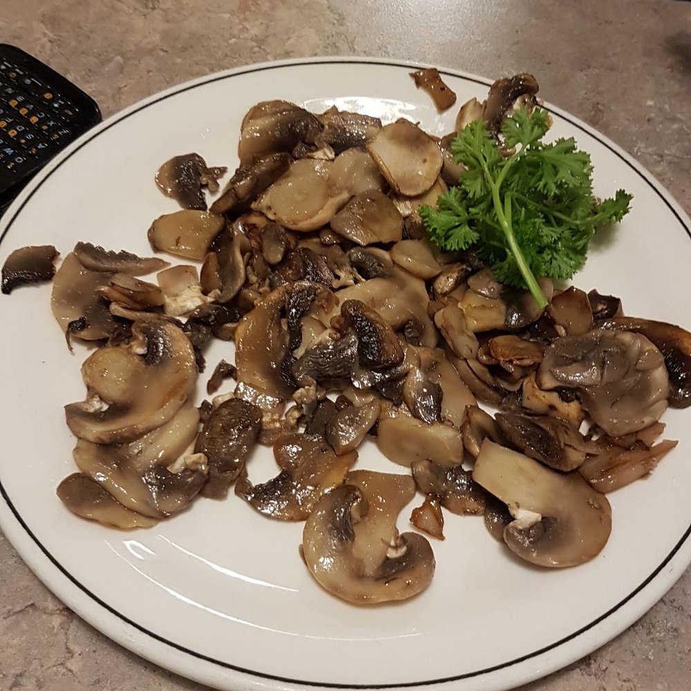 After being 'cooked' twice, these 'fried' mushrooms are still barely cooked, and not the slightest bit browned. After being 'cooked' twice, these 'fried' mushrooms are still barely cooked, and not the slightest bit browned.