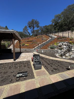 Hill Erosion Prevention: softscape + mulching - Our property services include gardening, design, irrigation work, and cleanups. Each job is customized to our clients' visions and timelines are always transparent.