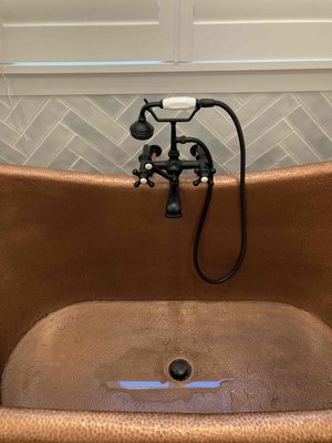 Freestanding Tub Installation - What a great looking finished product! Freestanding Tub Installation - What a great looking finished product!
