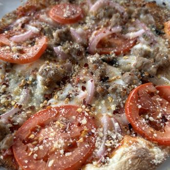 MOD Pizza - I ordered the Dominic with tomato sauce and mozzarella cheese instead, the Jasper pizza with basil pesto added and a side Caesar. - Pizza Near Me - Conroe, Texas