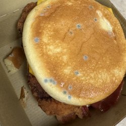 McDonald's - Mold. Didn't realize until I got back to work so nothing I can do about it now