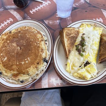 Big G's - Blueberry big g pancake and steak omelet - Diners Near Me - Columbia City, Indiana Big G's - Blueberry big g pancake and steak omelet - Diners Near Me - Columbia City, Indiana