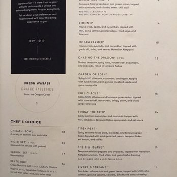 Bamboo Sushi - menu - Sushi Bars Near Me - Seattle, Washington