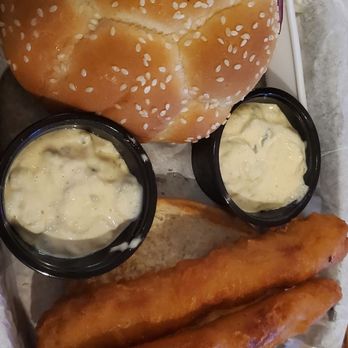 Pub'n Grub - Fish Sandwich with requested extra Tartar sauce. - Pubs Near Me - Mesa, Arizona Pub'n Grub - Fish Sandwich with requested extra Tartar sauce. - Pubs Near Me - Mesa, Arizona
