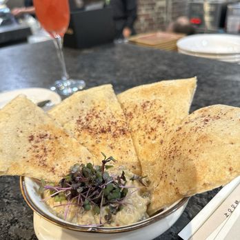 Bonfire Grill - Specialty item, fish and crab dip - New American Near Me - Tomball, Texas