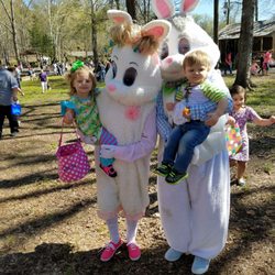 Kids with Easter bunny
