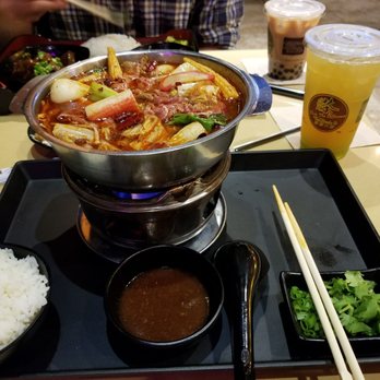 Green Shaker - Beef joy pot with spicy pork bone broth. - Bubble Tea Near Me - Walnut, California