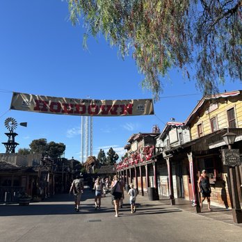 Knott's Berry Farm - View from outside the churro and ice cream spot. - Amusement Parks Near Me - Buena Park, California Knott's Berry Farm - View from outside the churro and ice cream spot. - Amusement Parks Near Me - Buena Park, California