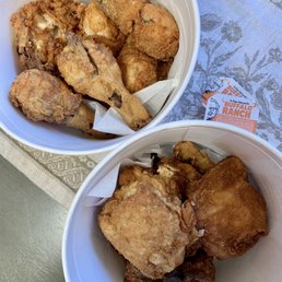 Two 9-piece buckets of original thighs & drumsticks. Two 9-piece buckets of original thighs & drumsticks.