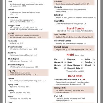 PK Sushi - Menu - Sushi Bars Near Me - Rocklin, California PK Sushi - Menu - Sushi Bars Near Me - Rocklin, California