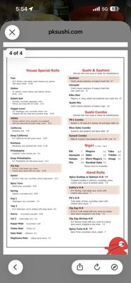 Menu photo 1 PK Sushi Rocklin, CA Menu photo 1 PK Sushi Rocklin, CA