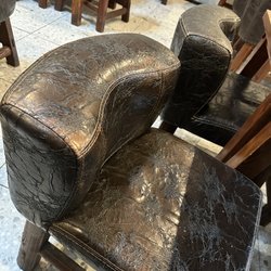 Distressed looking seats but so comfortable