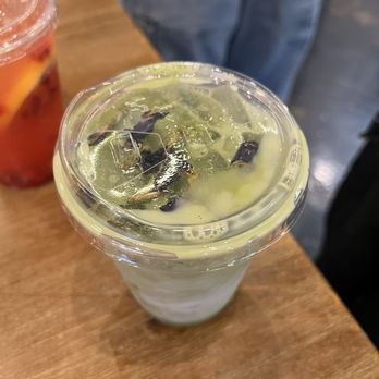 Cafe HwaSan - Butterfly Lavender Matcha Latte - Korean Near Me - Plano, Texas Cafe HwaSan - Butterfly Lavender Matcha Latte - Korean Near Me - Plano, Texas