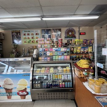 Rosemead Donuts - Interior counter with ice cream, and various items for purchase - Coffee & Tea Near Me - Rosemead, California