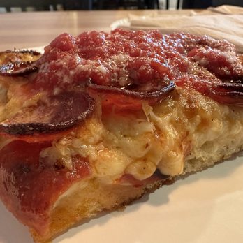 Blue Square Pizza - Detroit Style Red Top Roni - Pizza Near Me - Hopkinton, Massachusetts Blue Square Pizza - Detroit Style Red Top Roni - Pizza Near Me - Hopkinton, Massachusetts