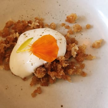 Le Comptoir - Sheep milk yogurt and fried bread crumbs - New American Near Me - Los Angeles, California Le Comptoir - Sheep milk yogurt and fried bread crumbs - New American Near Me - Los Angeles, California