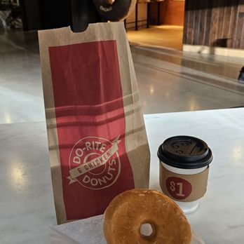 Do-Rite Donuts & Chicken - Vanilla bean glazed donut with a small coffee - Coffee & Tea Near Me - Chicago, Illinois Do-Rite Donuts & Chicken - Vanilla bean glazed donut with a small coffee - Coffee & Tea Near Me - Chicago, Illinois