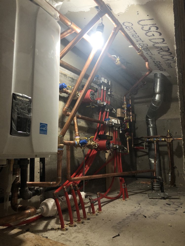 Slide of plumbing service