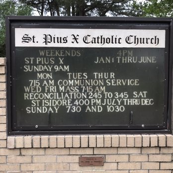 St Pius X Catholic Church - Love the font on this! Amazing! - Churches Near Me - Baton Rouge, Louisiana St Pius X Catholic Church - Love the font on this! Amazing! - Churches Near Me - Baton Rouge, Louisiana