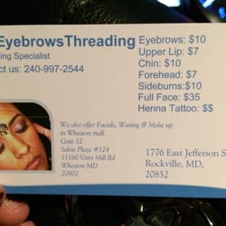 My Eyebrows Threading - Prices