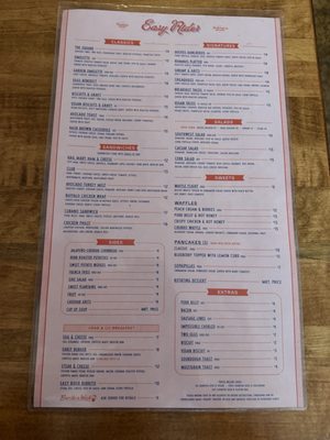 Menu photo 8 Easy Rider Diner Indianapolis, IN