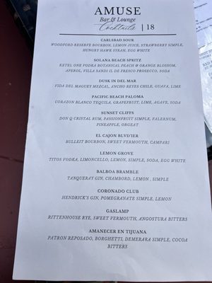 Menu photo 1 Amuse La Jolla, CA