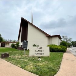 First Baptist Church - The front of the church.